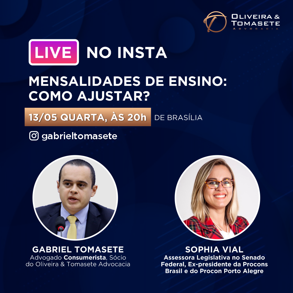 Direito do Consumidor: mensalidades escolares serão debatidas por juristas em Live